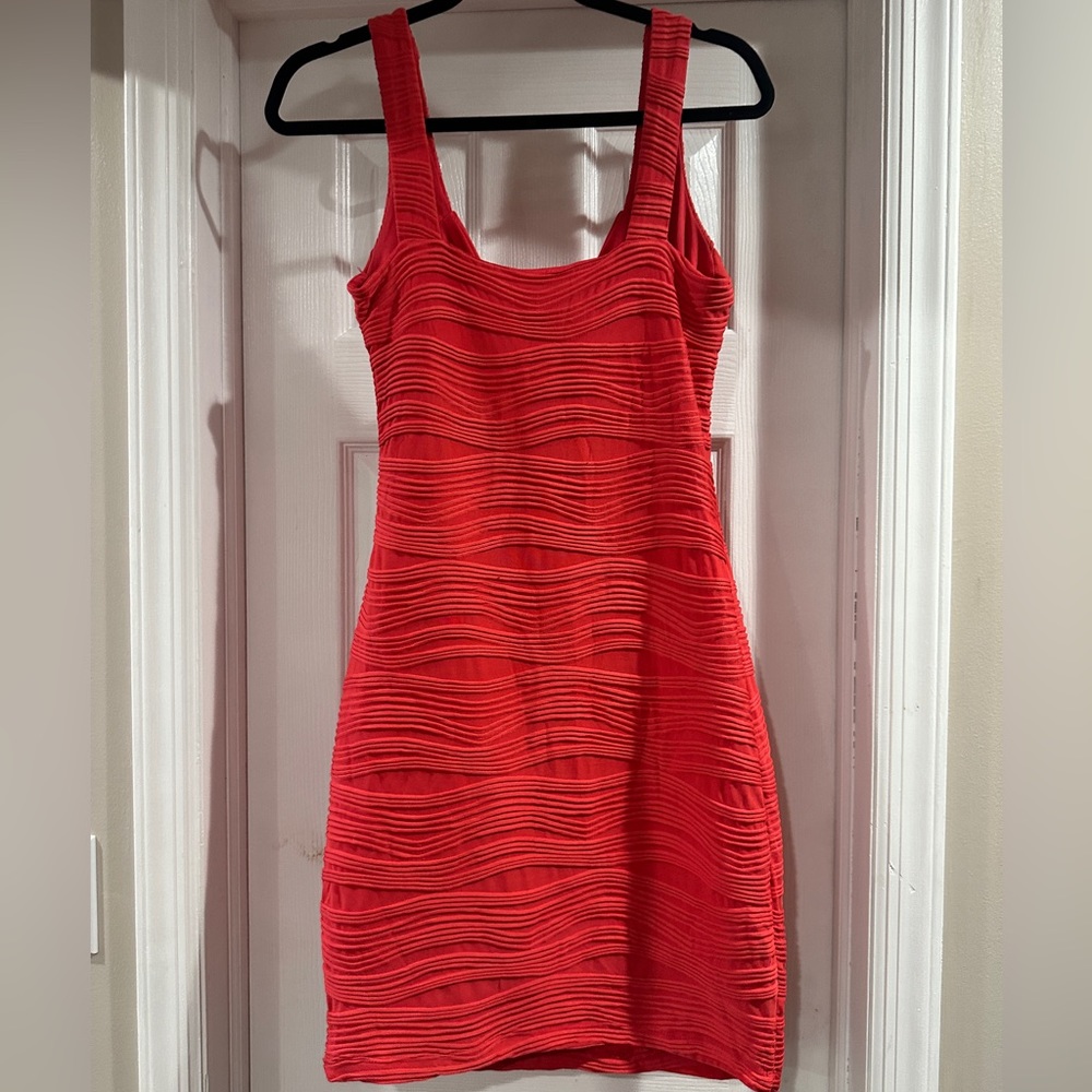 Guess mini dress coral womens